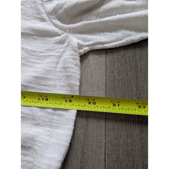 Ann Taylor Loft White Long Sleeve Top With Tassel Tie Detail Womens L Boho - Picture 10 of 10